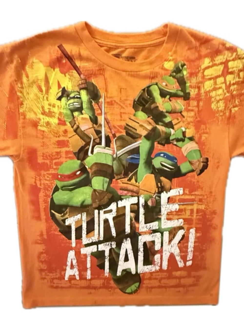 Vintage Bioworld Orange Teenage Mutant Ninja Turtles Logo Tee
